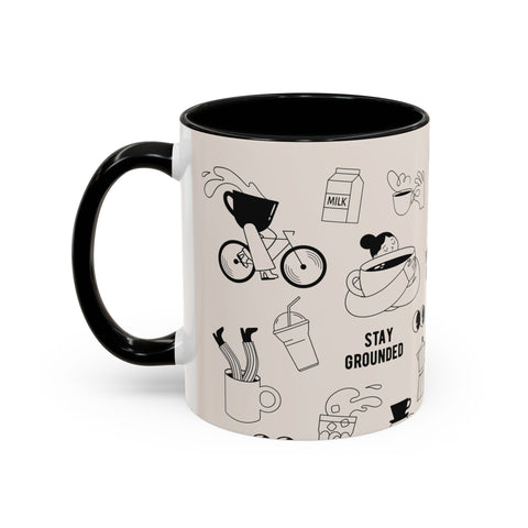 Coffee Doodles Printed Accent Mug | 11oz