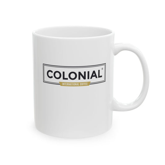 Colonial Coffee Branded Mug | Ceramic Coffee Cup, 11oz