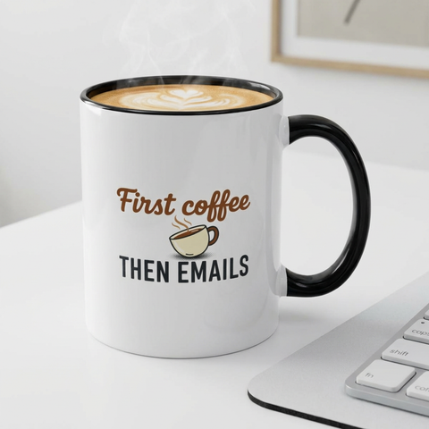 First Coffee Then Emails Coffee Mug | 11 oz